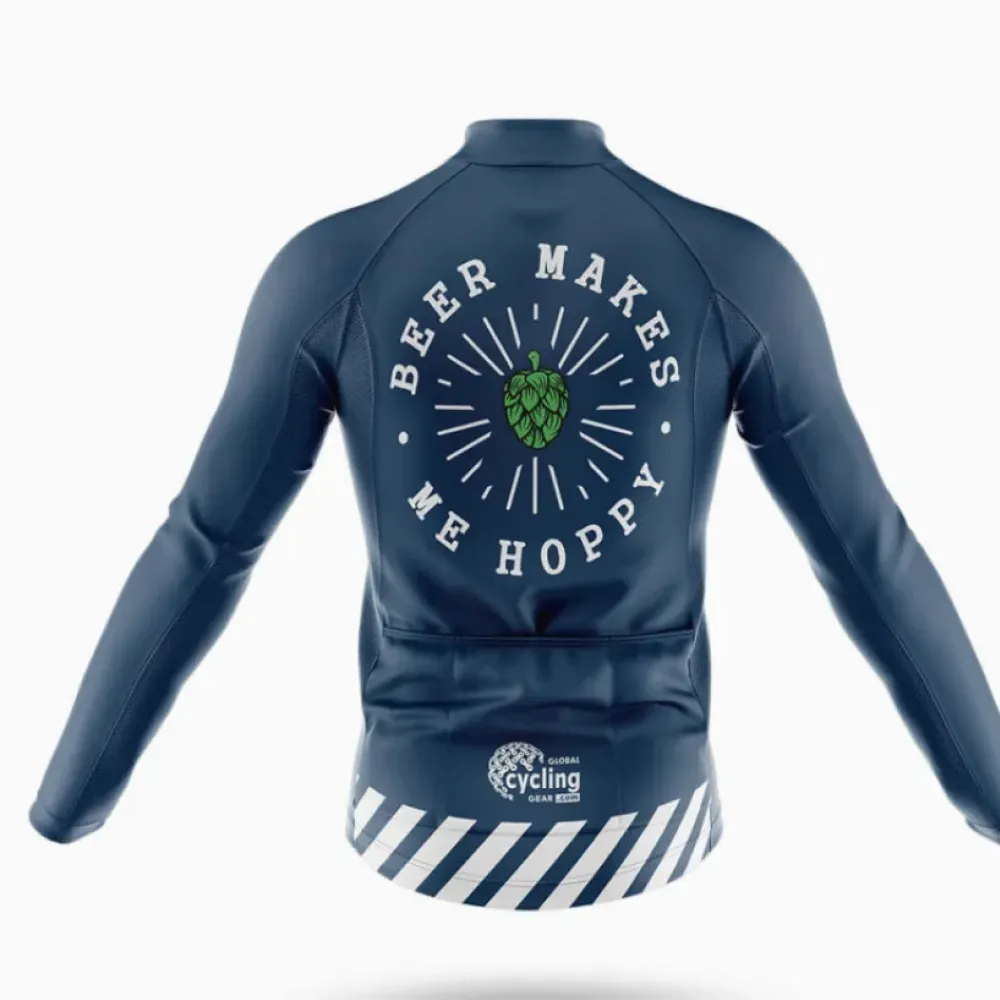 Hoppy Beer Cycling Jersey Navy/White/Green