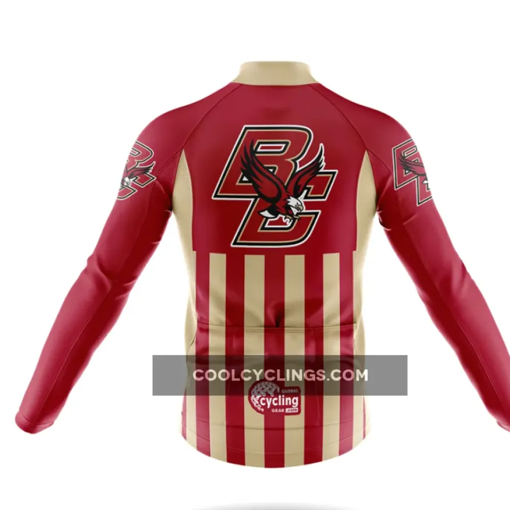 Boston College USA Cycling Bibs Comfortable Black/Burgundy/Gold