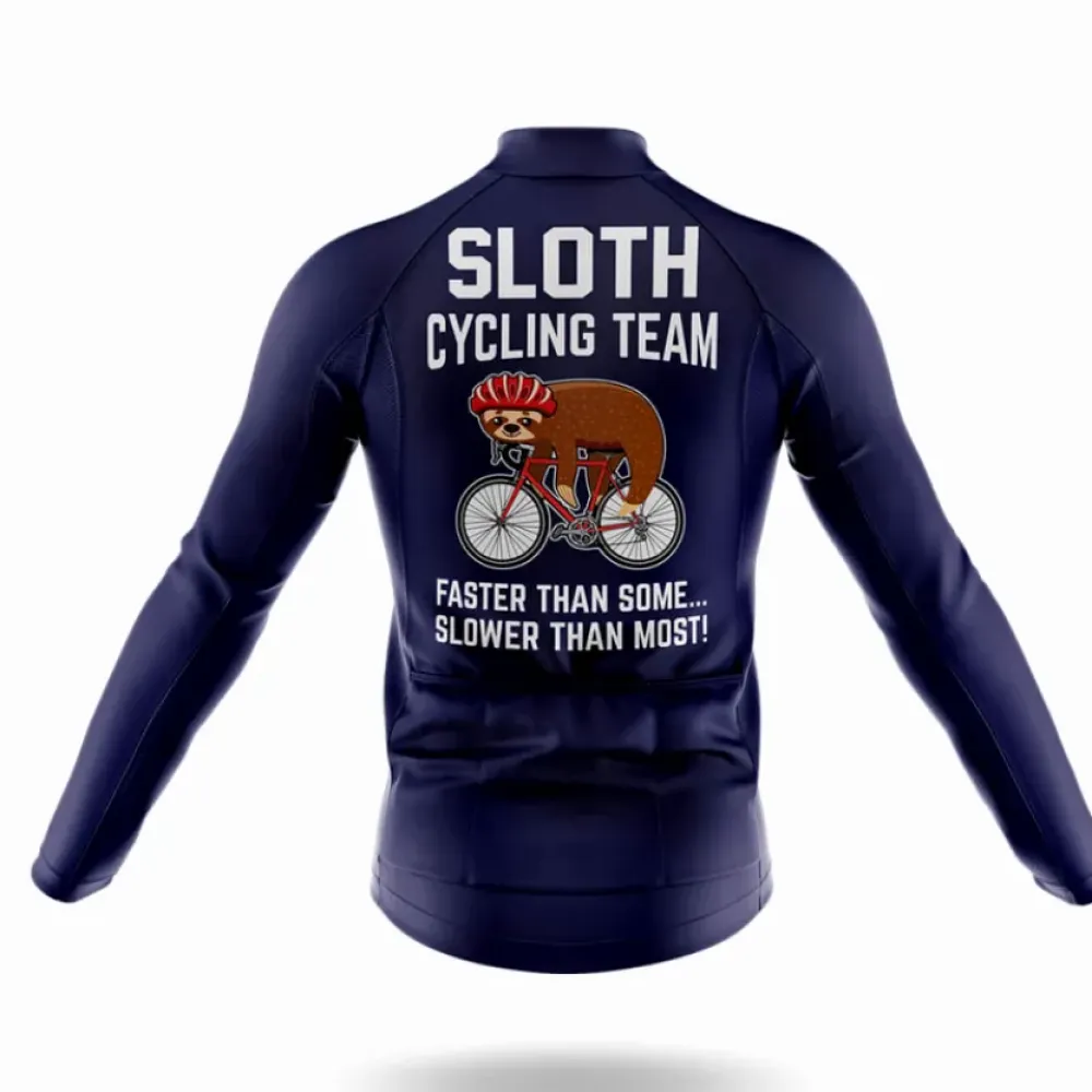 Sloth Cycling Team V10 Unique Design Navy/White/Purple