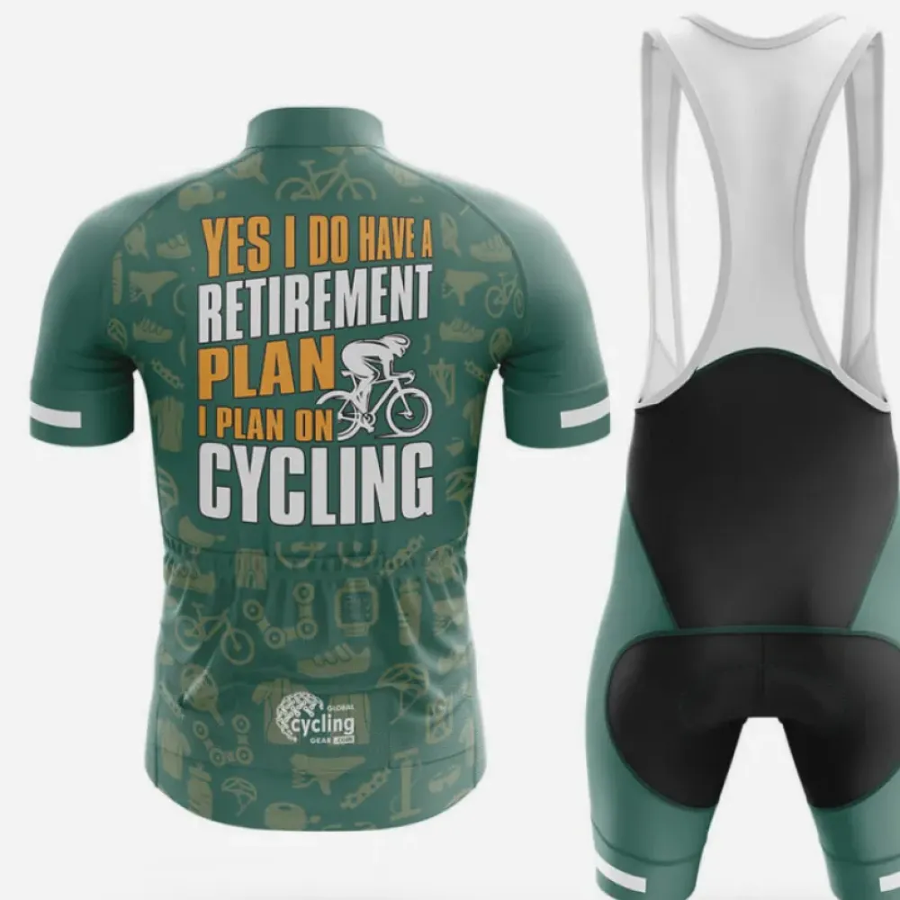 Cycling Kit Retirement Plan Retirement Green/White/Black