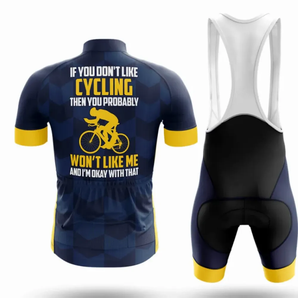 Cycling Gear Pro Comfortable Navy/Yellow/White