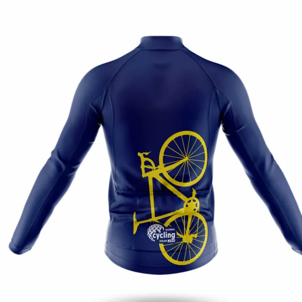 Cycling Bibs Breathable Navy/White/Gold