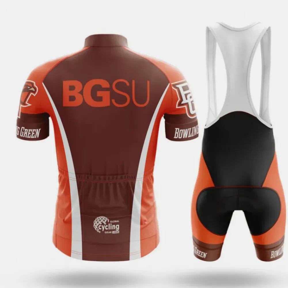 Bowling Green State University Cycling Bibs Breathable Black/Orange/White