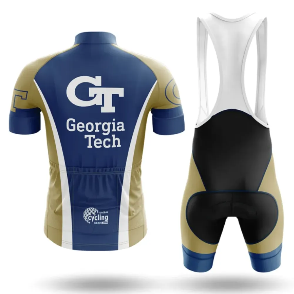 Georgia Tech Long Sleeve Cycling Jersey Blue/Gold/White