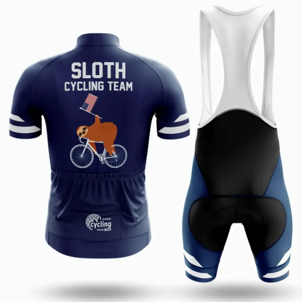 USA S7 Cycling Bibs Breathable Navy/White/Black