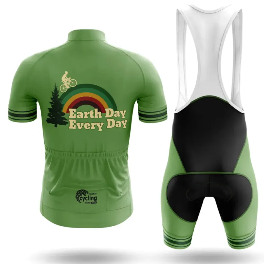 Cycling Jersey Earth Day Everyday Green/Black/Yellow