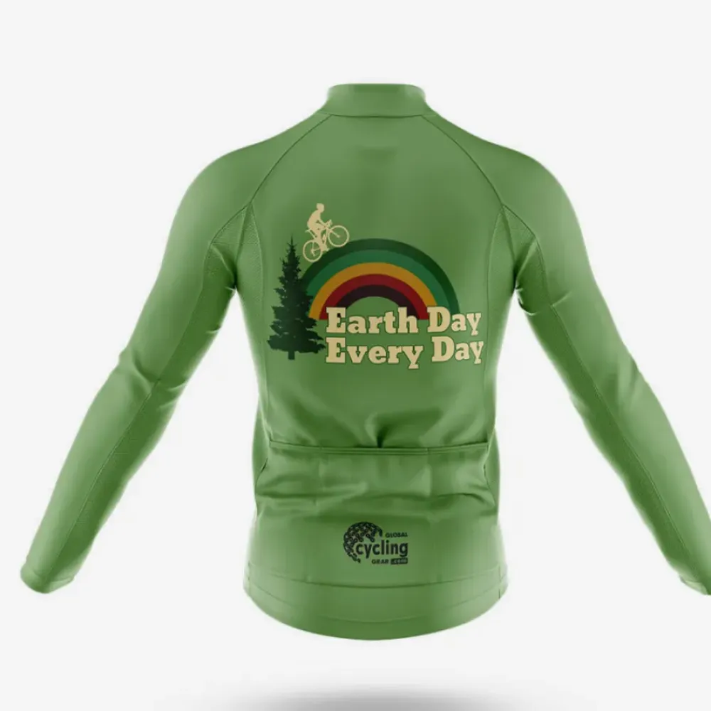 Cycling Jersey Earth Day Everyday Green/Black/Yellow