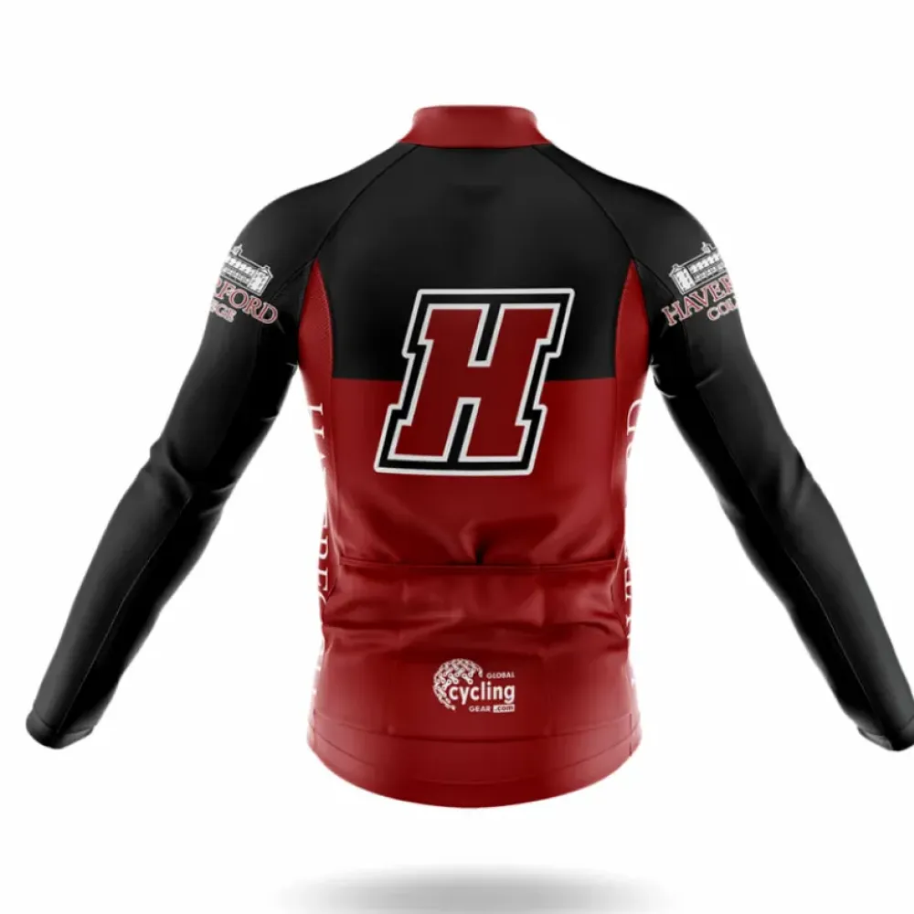 Haverford College Cycling Bibs Ver.2 Comfortable Black/Red/White