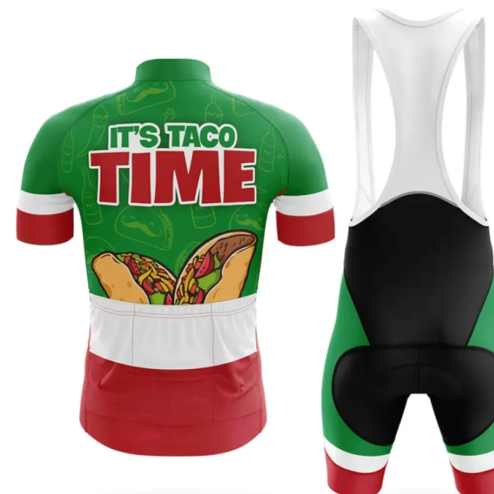 Taco Time Cycling Jersey Green/Red/White