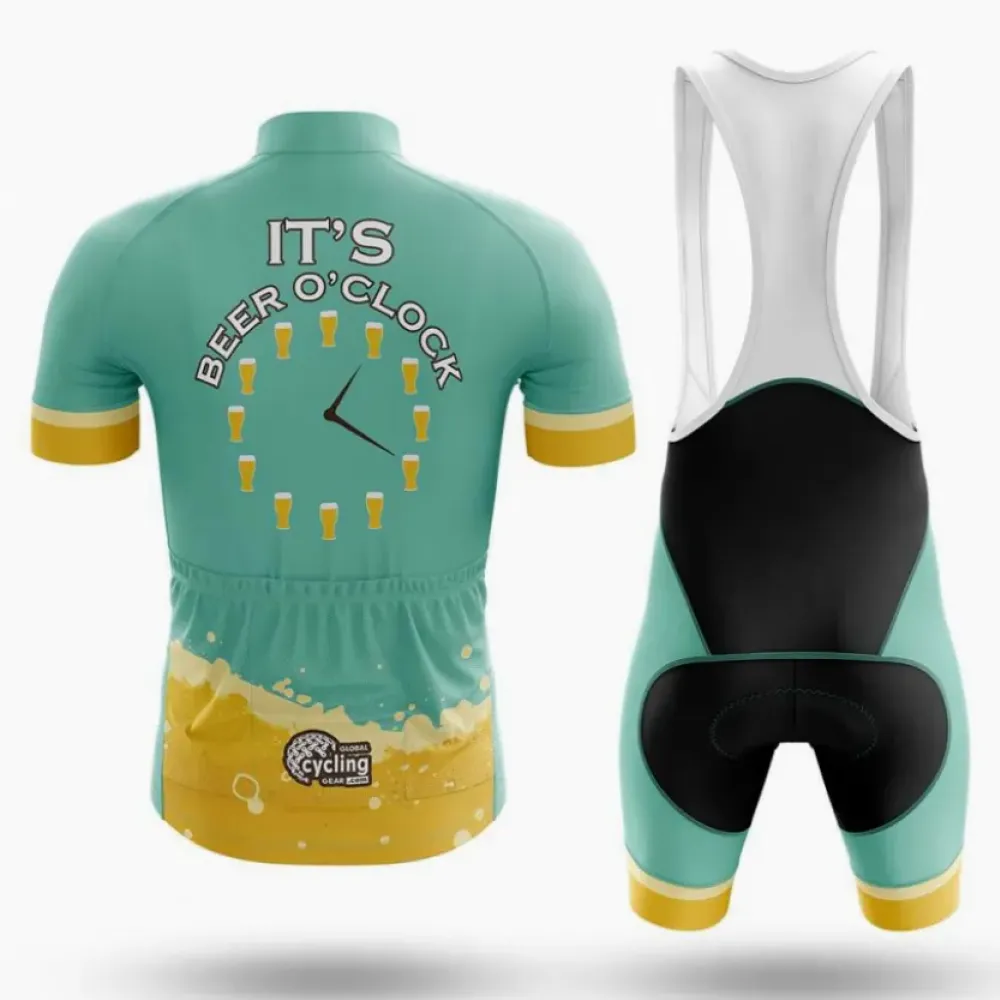 Cycling Jersey Beer O'clock Aqua/Gold/Teal