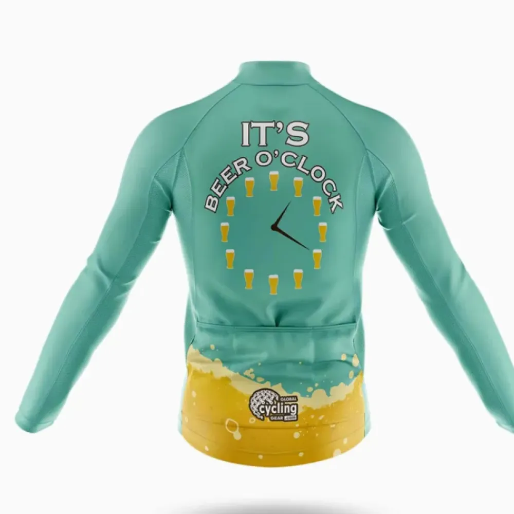 Cycling Jersey Beer O'clock Aqua/Gold/Teal