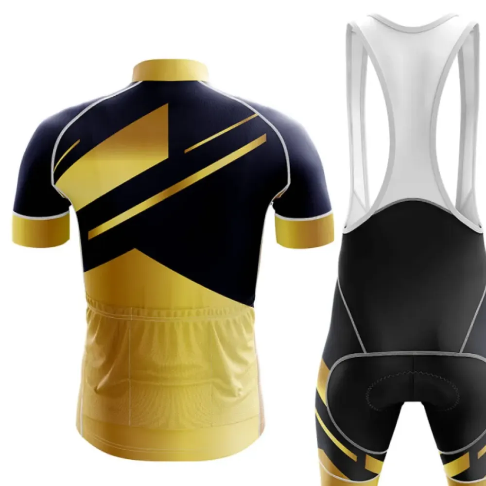 Cycling Grandpa Jersey Gold/Black/Yellow
