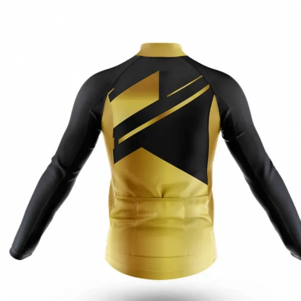 Cycling Grandpa Jersey Gold/Black/Yellow