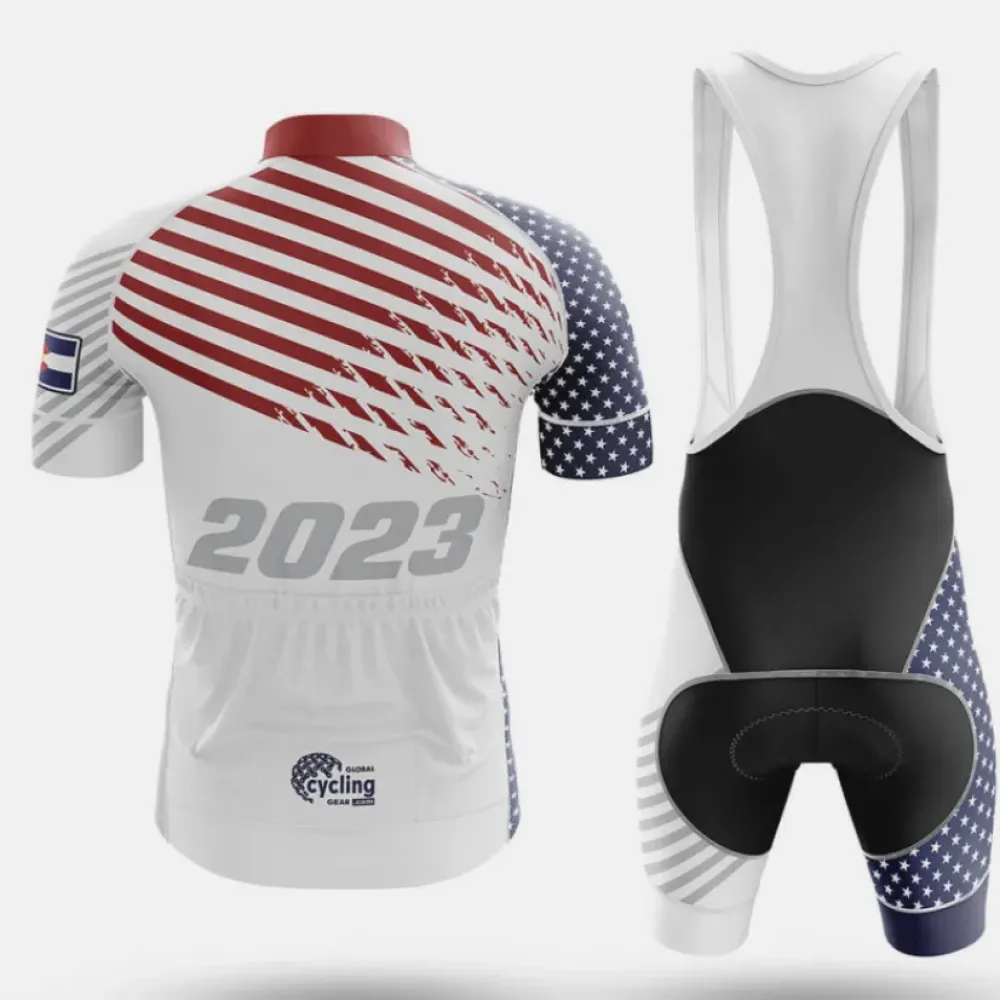 Colorado 2023 V4 Cycling Kit Full Set American Flag White/Red/Blue