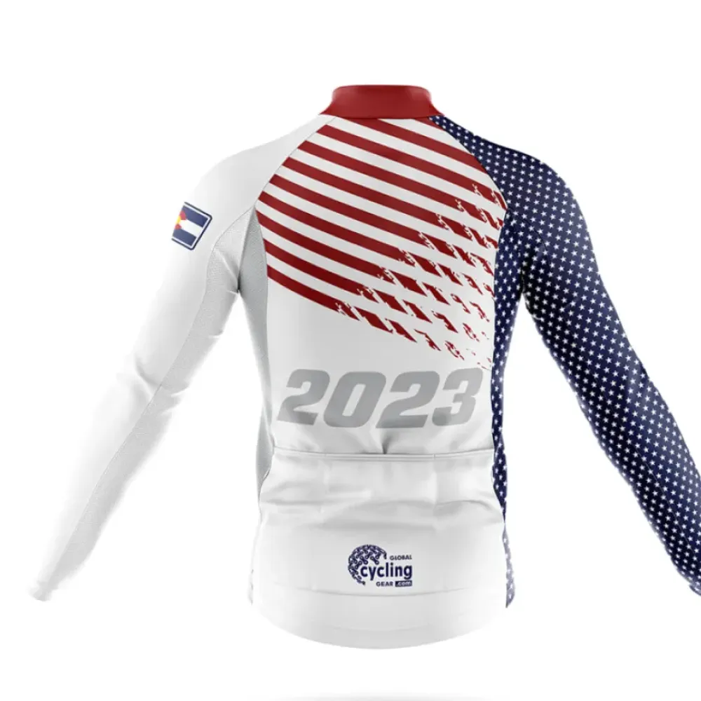 Colorado 2023 V4 Cycling Kit Full Set American Flag White/Red/Blue
