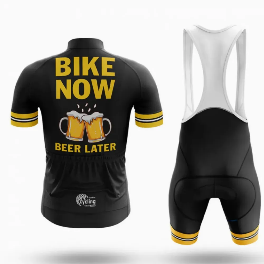 Bike Now Long Sleeve Cycling Jersey Black/Gold/White