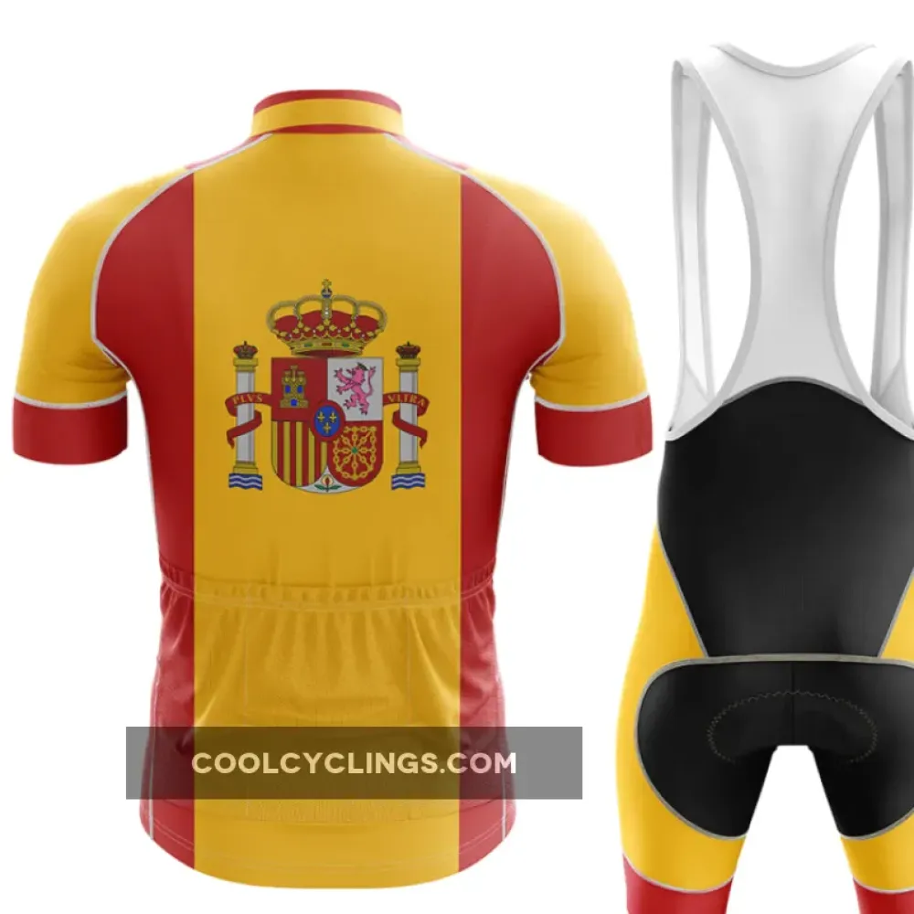 Spain Men's Cycling Bibs Yellow/Red/Black