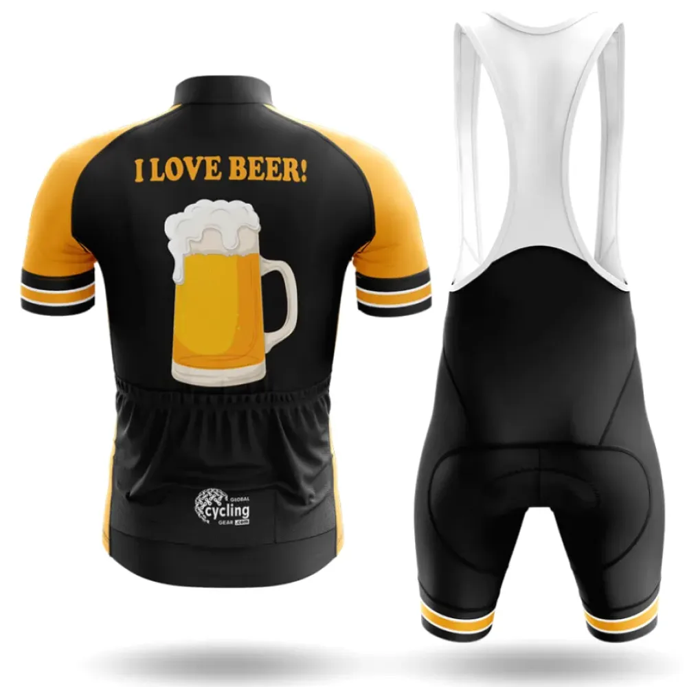 Beer Lover Cycling Jersey Black/Yellow/Gold