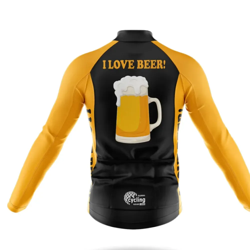 Beer Lover Cycling Jersey Black/Yellow/Gold