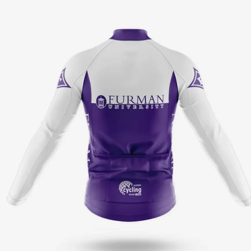 Furman University Cycling Bibs Ver.2 Breathable White/Purple/Black