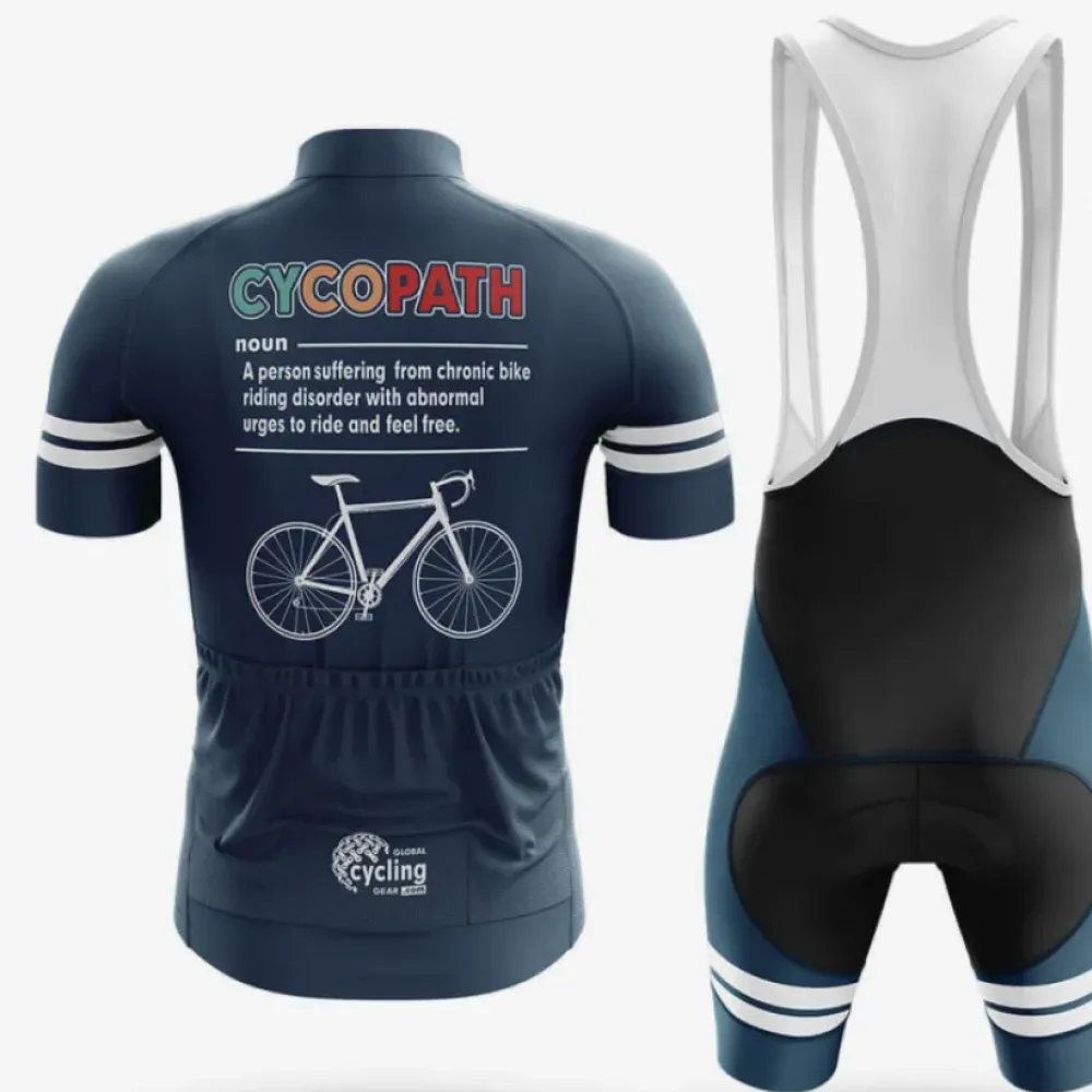 Cycopath V4 Cycling Jersey Navy/White/Green