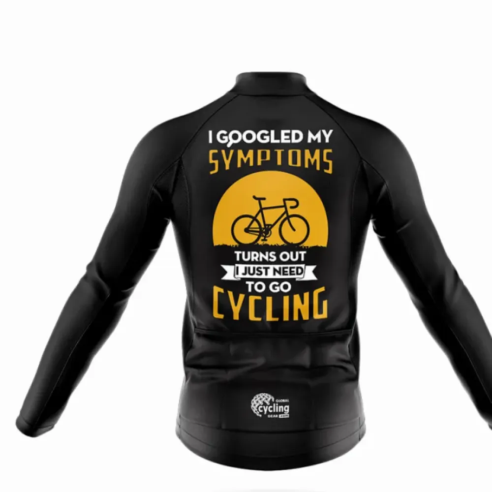 Cycling Symptoms Long Sleeve Jersey Black/Yellow/Gold
