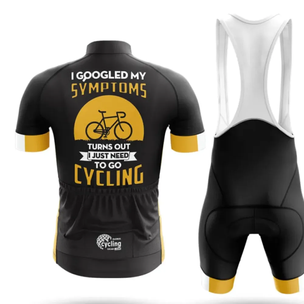 Cycling Symptoms Long Sleeve Jersey Black/Yellow/Gold