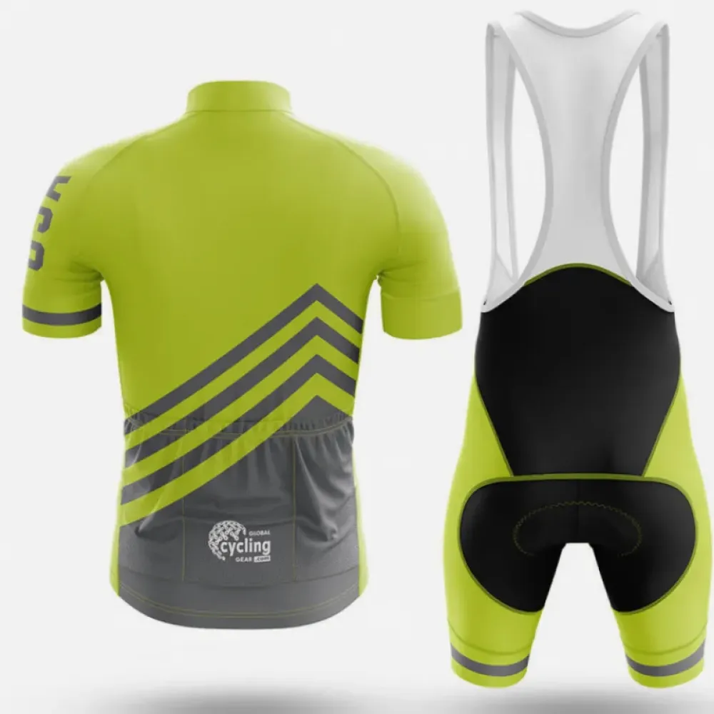 USA S4 Lime Green Cycling Kit Full Set