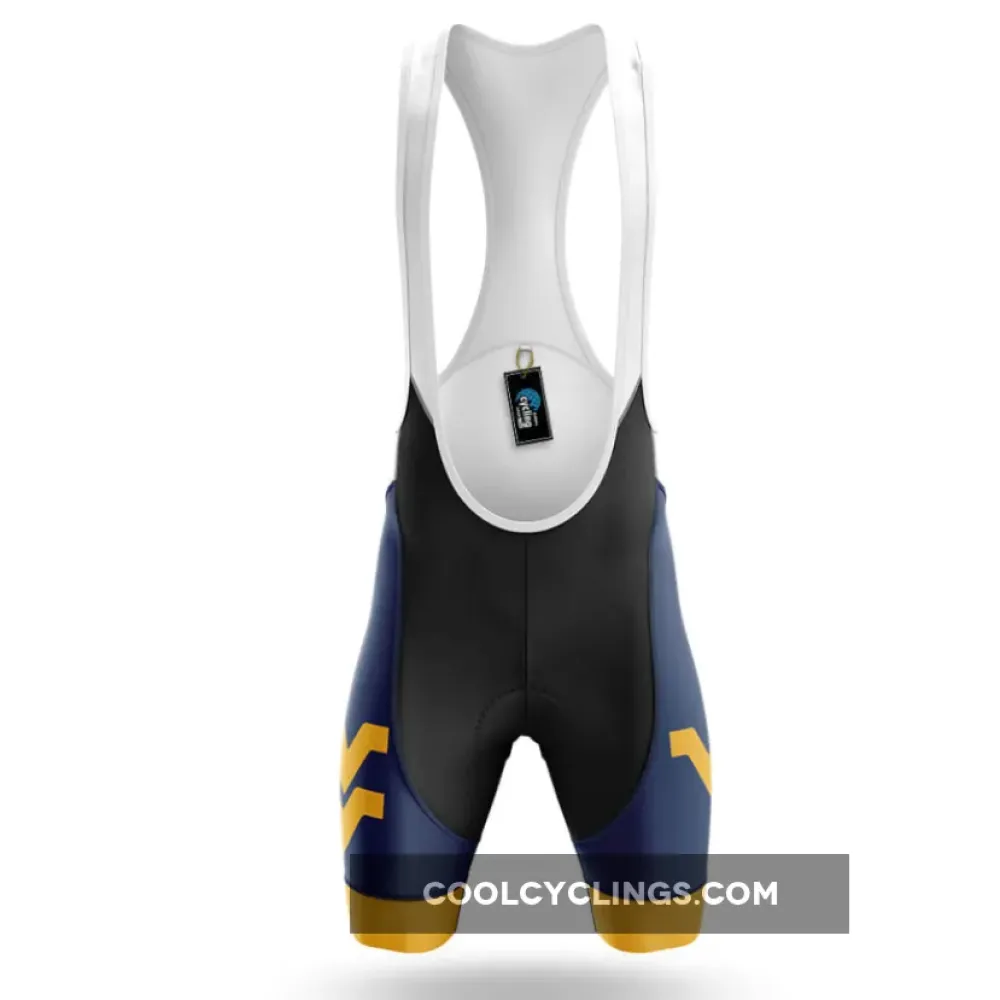 West Virginia University Cycling Jersey Navy/Gold/Striped