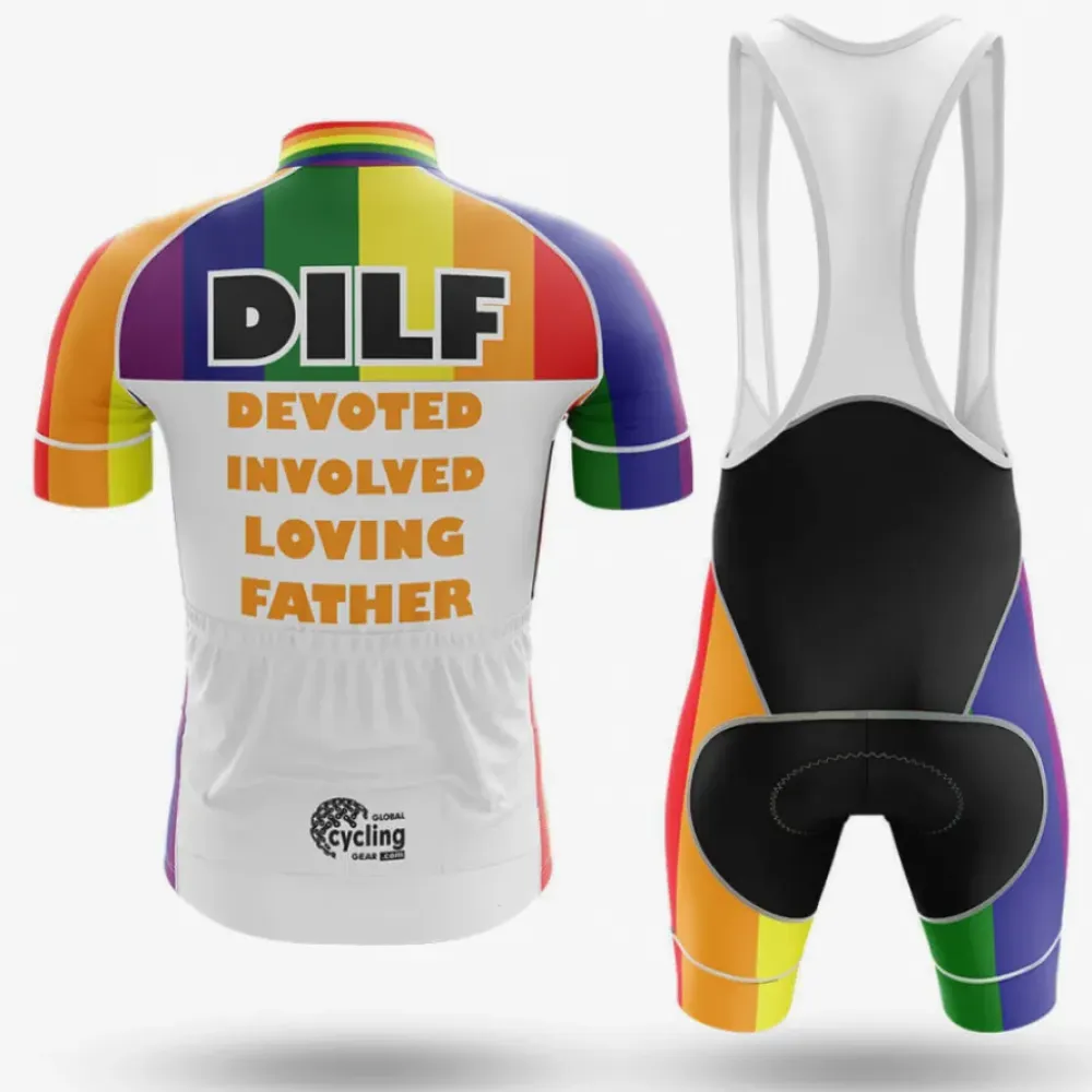 Cycling Bibs Rainbow Black/Orange/Purple
