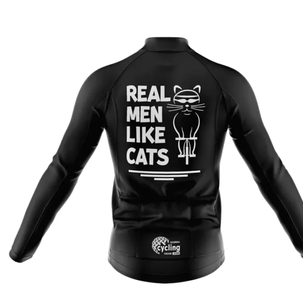 Cycling Bibs Real Men Like Cats Black/White/Gray