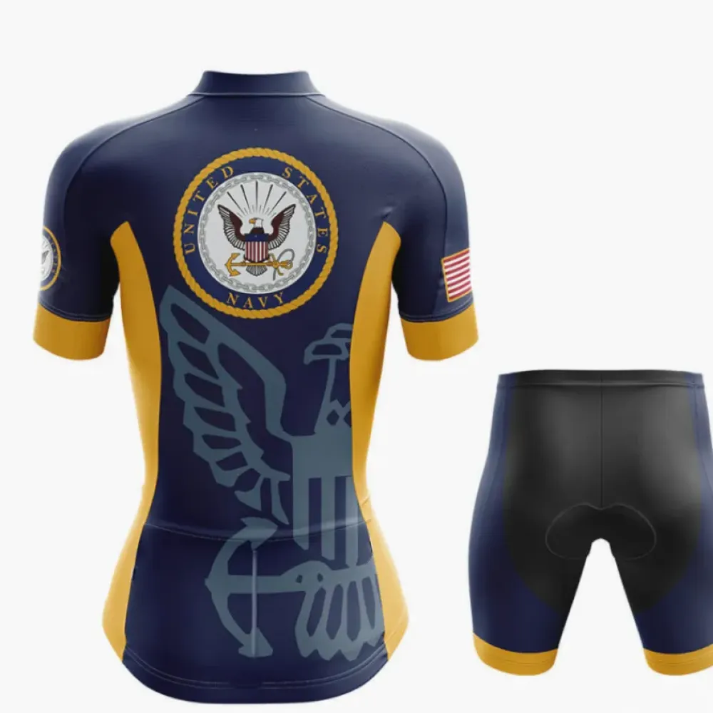 U.S Navy Cycling Jersey Military Navy/Gold/Blue