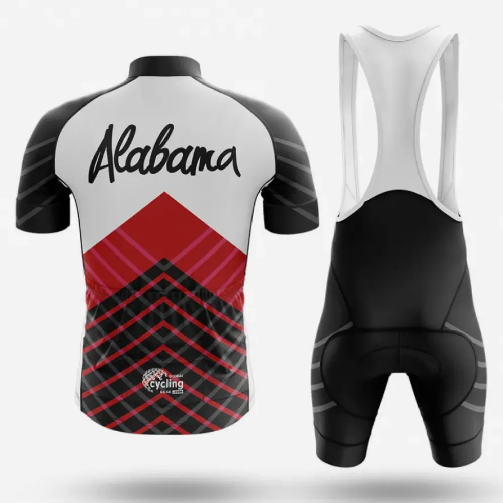 Alabama Symbol Cycling Bibs Breathable Black/White/Grey