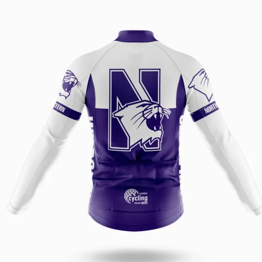 Northwestern Cycling Jersey Wildcats White/Purple/Blue
