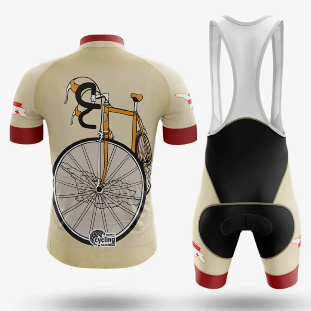 Georgia Riding Club Cycling Bibs Comfortable Black/Beige/Burgundy