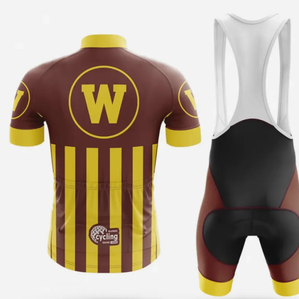 Western Michigan University Cycling Jersey Yellow/Brown/Gold