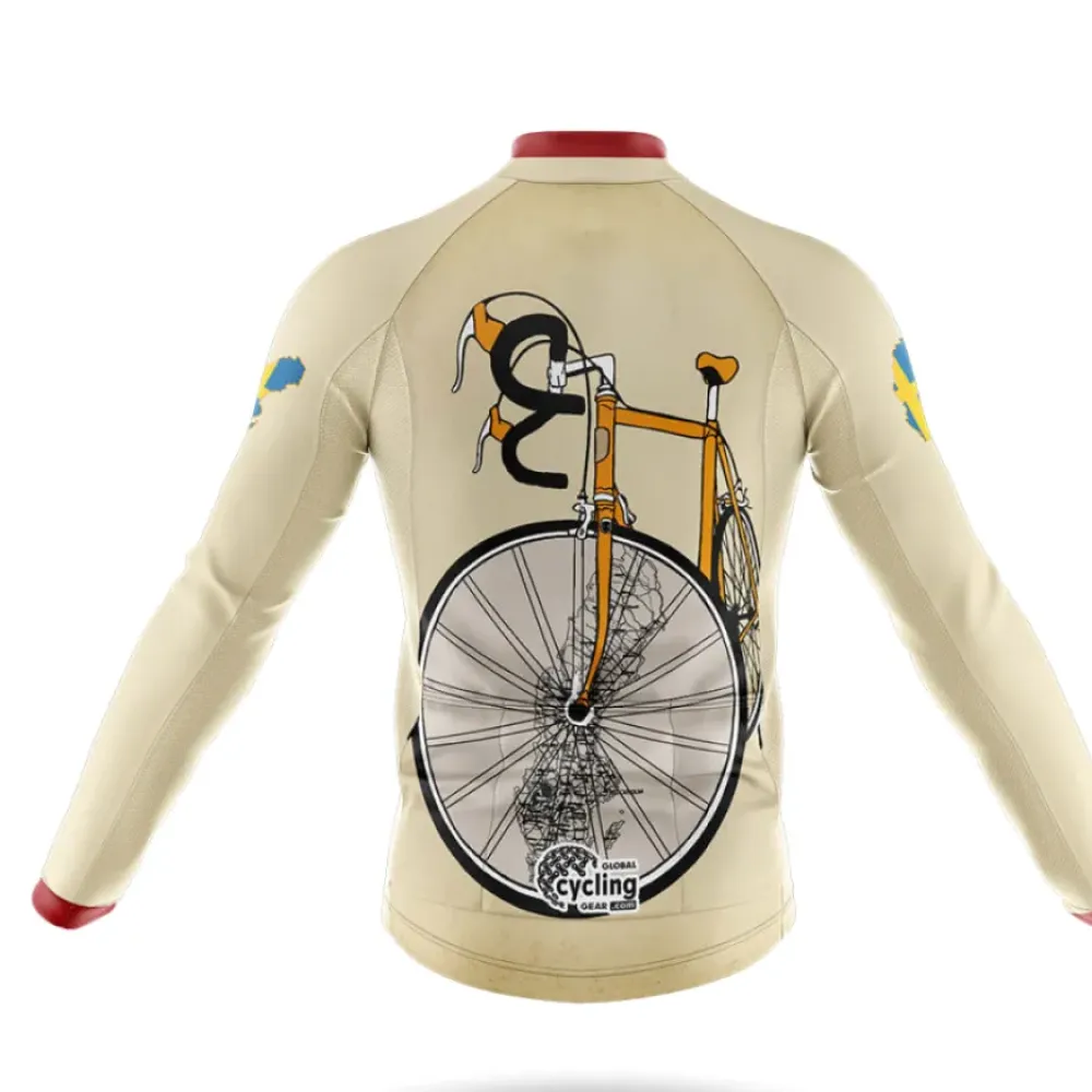 Sweden Riding Club Cycling Bibs Comfortable Cream/Black/Yellow
