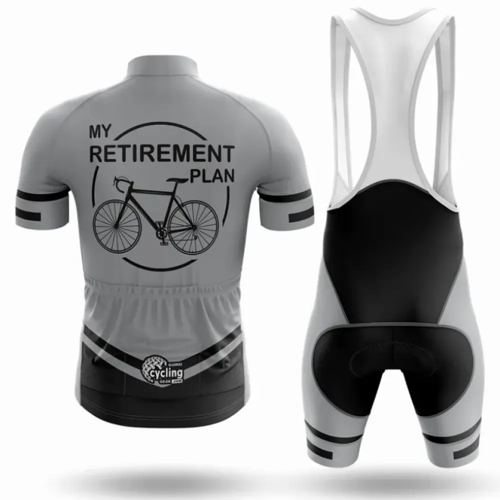 My Retirement Plan V7 Cycling Jersey Gray/Black/Silver