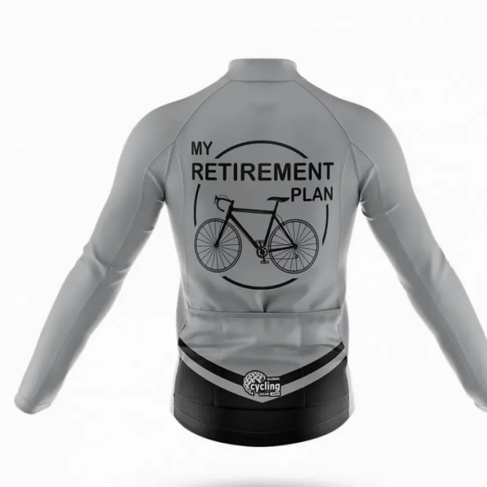 My Retirement Plan V7 Cycling Jersey Gray/Black/Silver