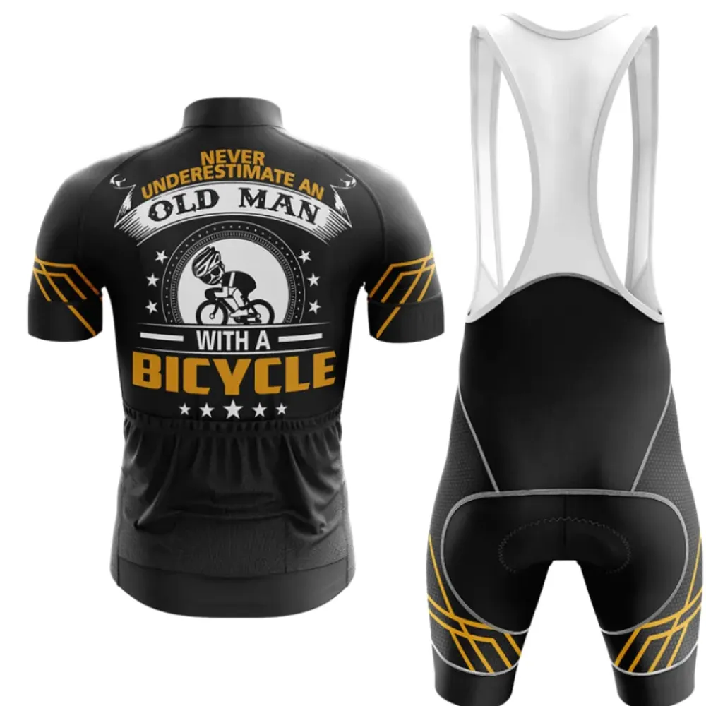 Old Man V4 Cycling Kit Bold Design Black/Gold/White