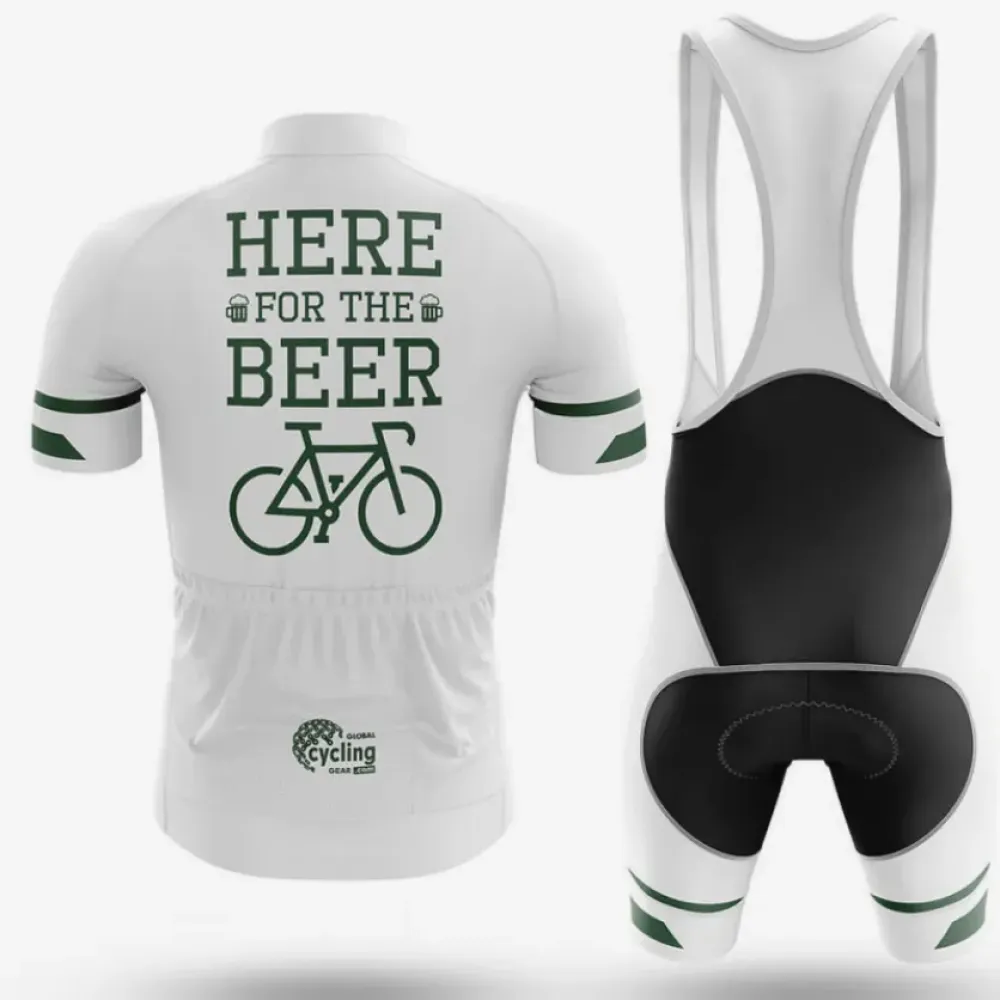 Cycling Kit Here For The Beer White/Green/Black