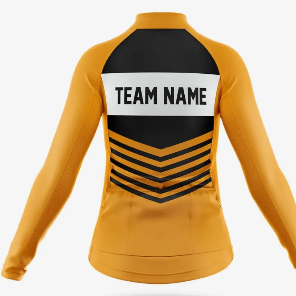Women's Cycling Kit Full Set Custom Team Name V20 Yellow/Black/White