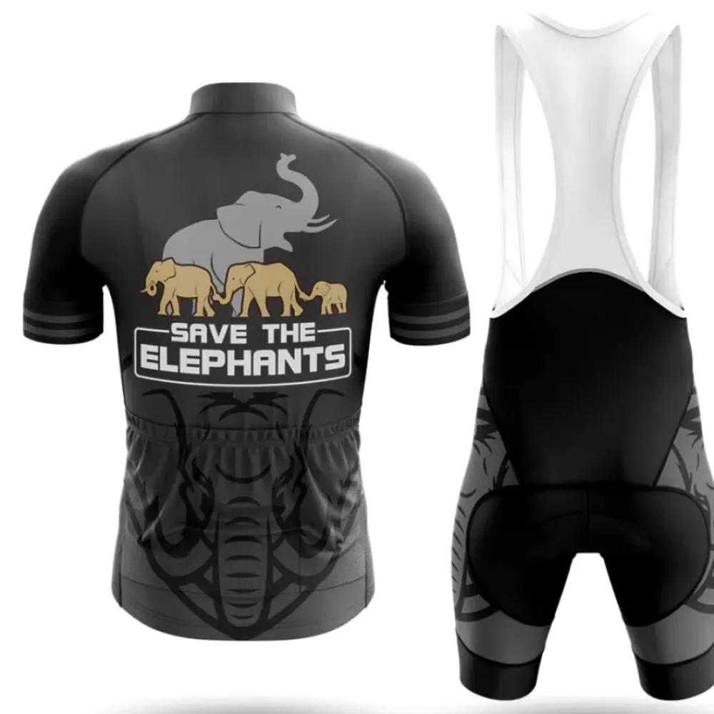 Save The Elephants Elephant Design Black/Gold/White