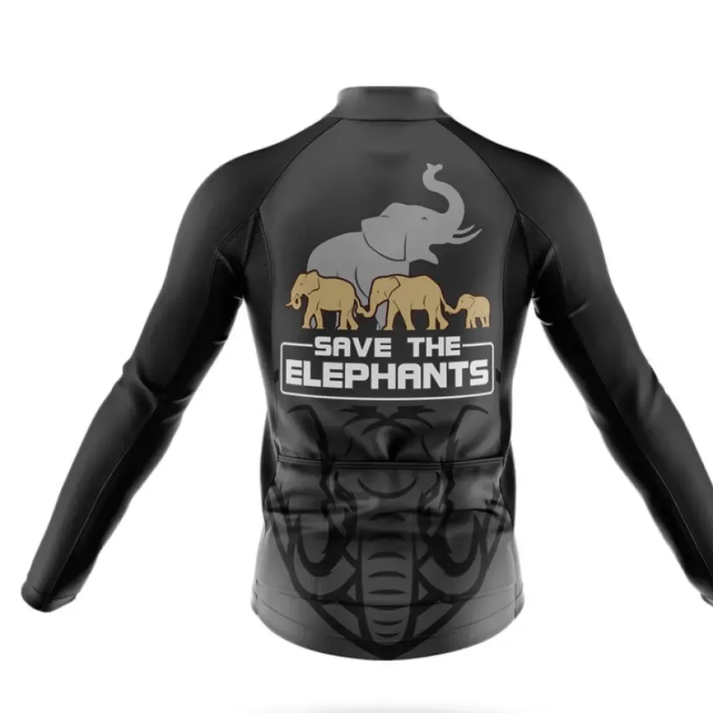 Save The Elephants Elephant Design Black/Gold/White