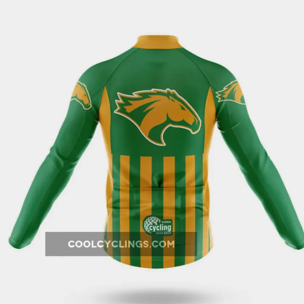 Cal Poly Pomona USA Cycling Jersey American Flag Green/Yellow/Orange