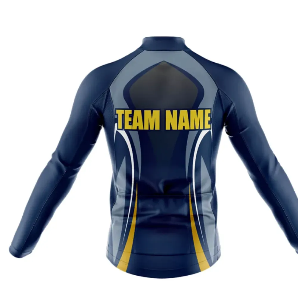 Cycling Kit S21 Custom Team Name Navy/Yellow/White