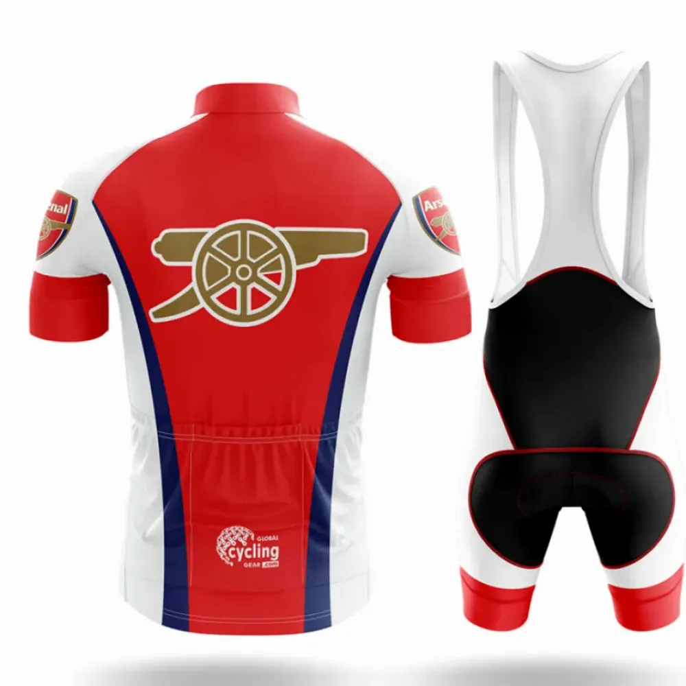 Arsenal Gooner Long Sleeve Cycling Jersey Red/White/Blue