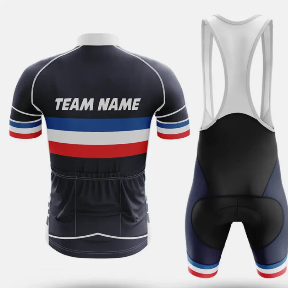 Custom Team Name M21 Cycling Jersey Navy/Red/White