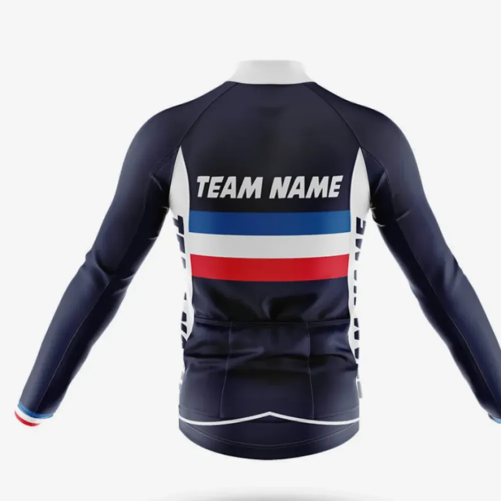 Custom Team Name M21 Cycling Jersey Navy/Red/White