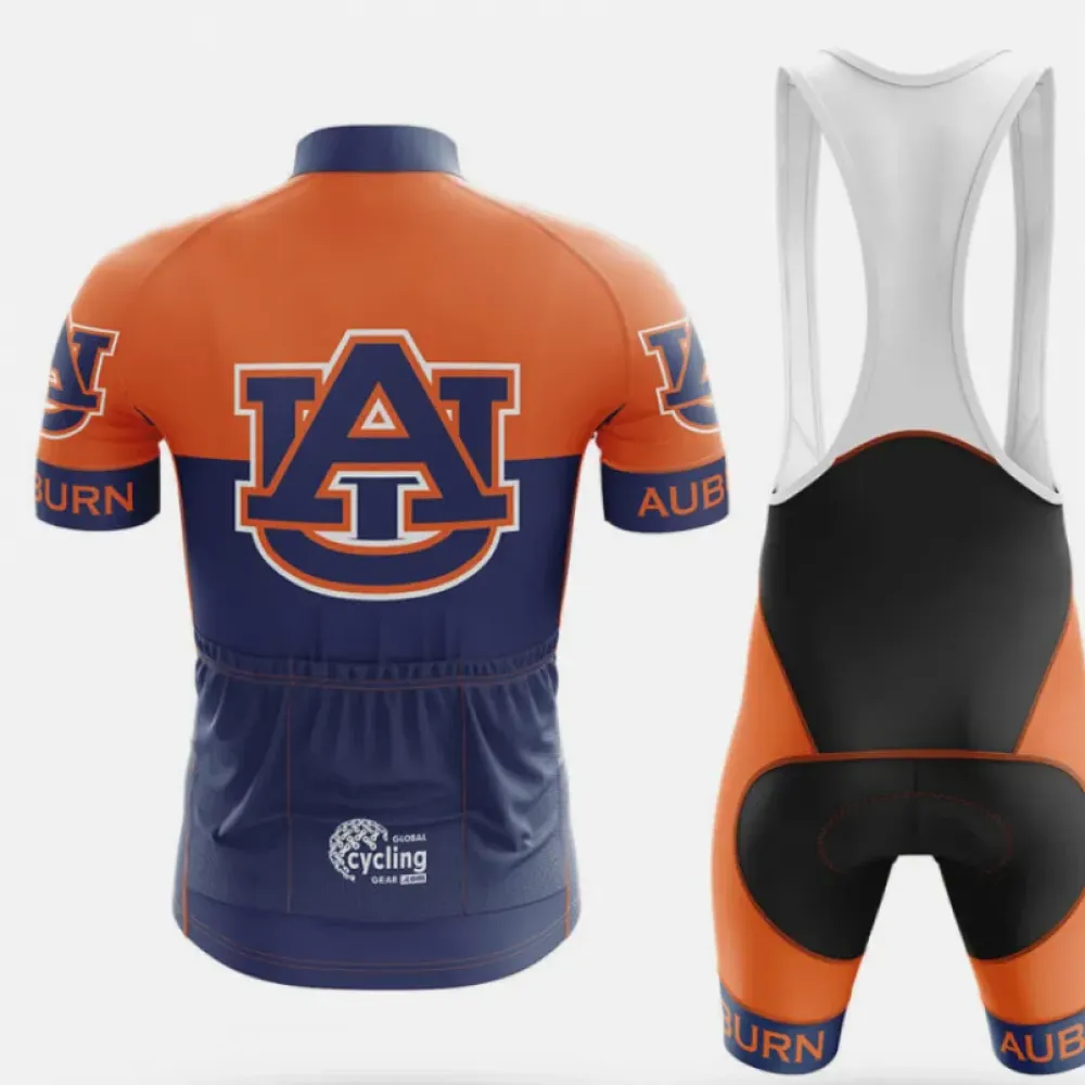 Auburn University Cycling Bibs Ver.2 Breathable Orange/Black/White